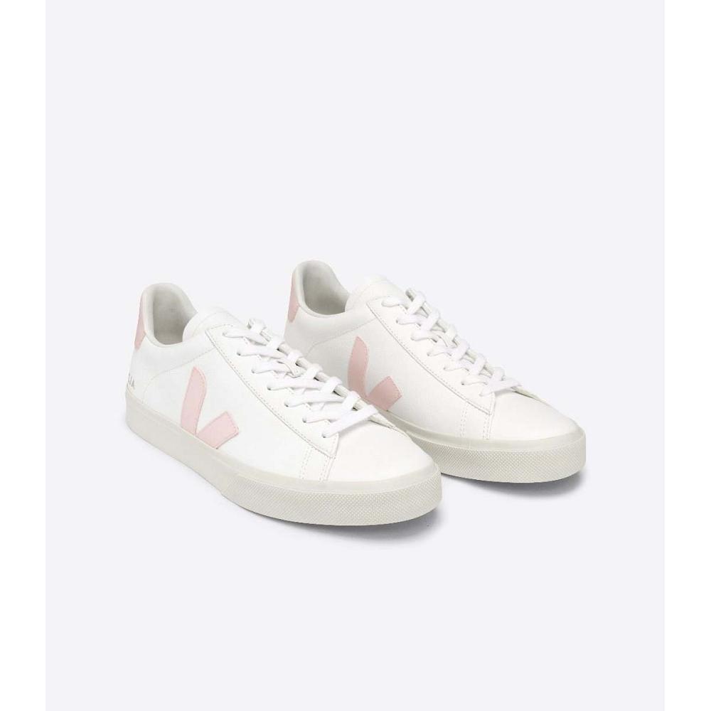 Low Tops Sneakers γυναικεια Veja CAMPO CHROMEFREE White/Pink | GR 463KOR